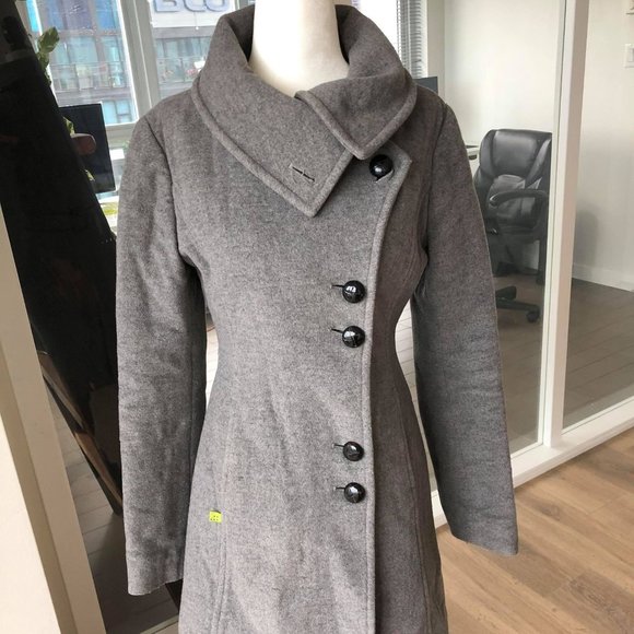 ✨ SOIA & KYO High-collared Wool Coat - XS - Picture 1 of 5